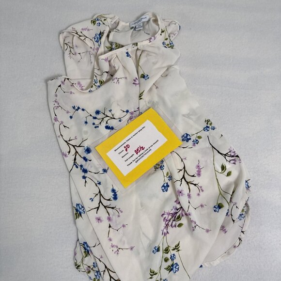 Carolina Belle Montreal Sleeveless Floral Blouse Tank SP Soft Pink Pullover - Picture 8 of 8